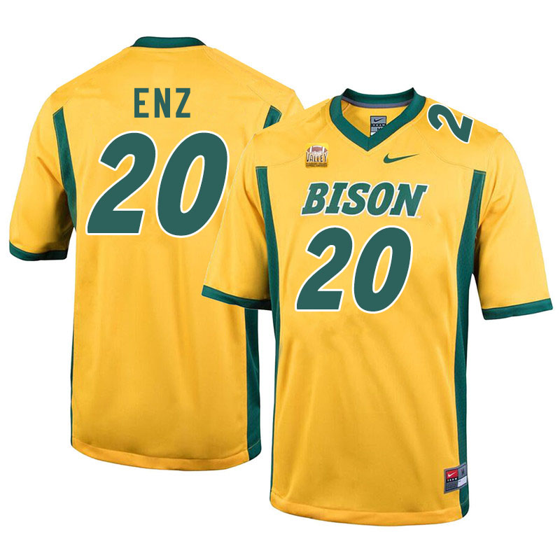 Men #20 Jackson Enz North Dakota State Bison College Football Jerseys Sale-Yellow - Click Image to Close